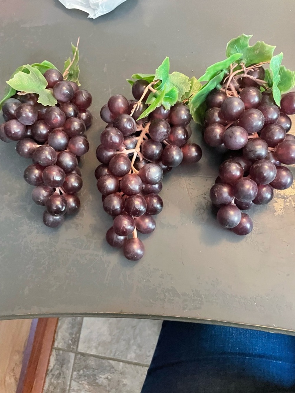 Artificial Purple Grape Clusters - Set of 3